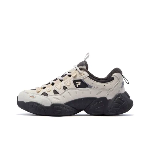 FILA FUSION Сосновая шишка Обувь Низкий Топ Толстая подошва Кроссовки Женские Березовый Серебряный