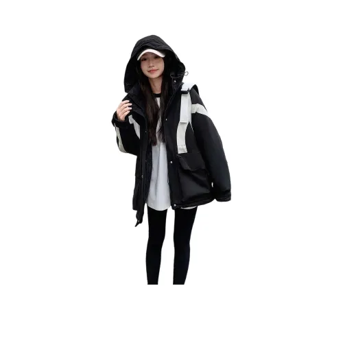 GEZITAI Черный Женский Пуховик