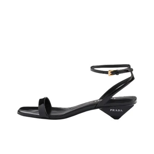 PRADA One Ремешок Сандалии 3,5 см Женские Черные