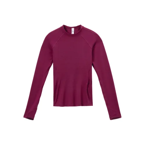 lululemon Длинный рукав T-рубашка Женская Темно-красная