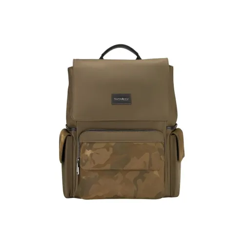 SAMSONITE Рюкзак из коровьей кожи мужской коричневый