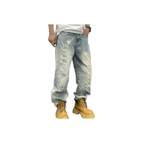 RiseBrand Blue Unisex Jeans RiseBrand Синий Унисекс Джинсы