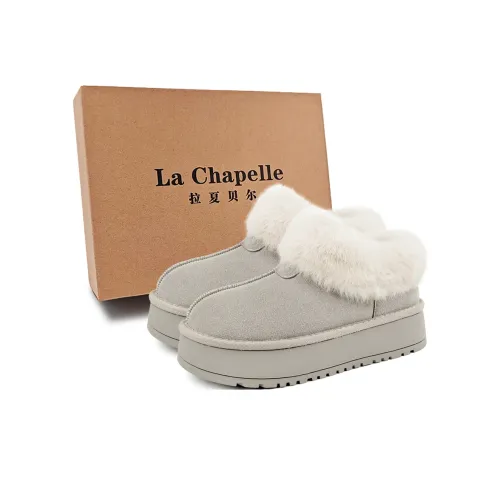 La Chapelle Утолщенный And Флис Линейка Повседневная Утепленная Обувь Увеличивающая Высоту Снежные Ботинки Женские CAMEL