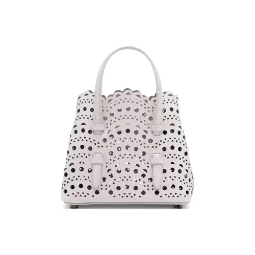 Alaia Кожа Тоут Сумка Сумка для покупок Сумка через плечо Сумка Маленькая Женская Серого цвета