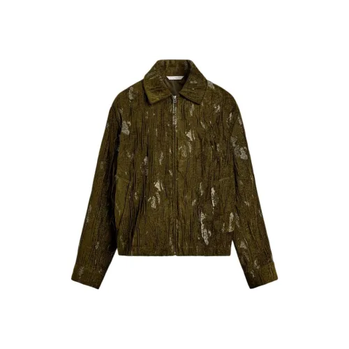 ZARA Зебра с принтом зеленый мужской куртки