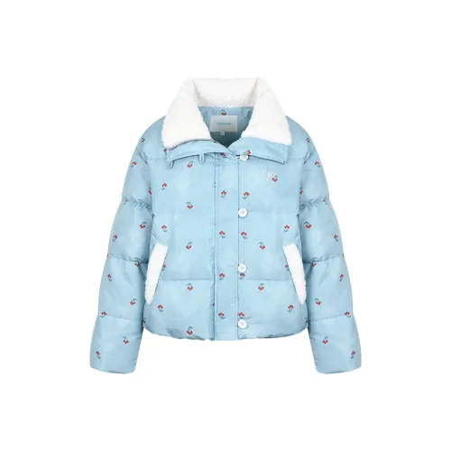 Umoumo Джинсовый синий Женские Пуховые куртки