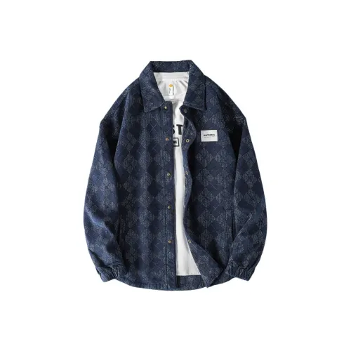 SLLAVIF Blue Men's Shirts SLLAVIF Синий Мужские Рубашки