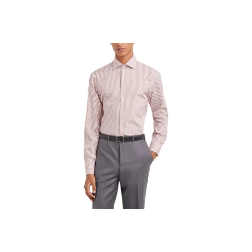 Canali Розово-белые Мужские Рубашки