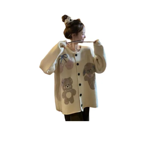 GUOZHEN Абрикос Медвежонок Женские Трикотаж