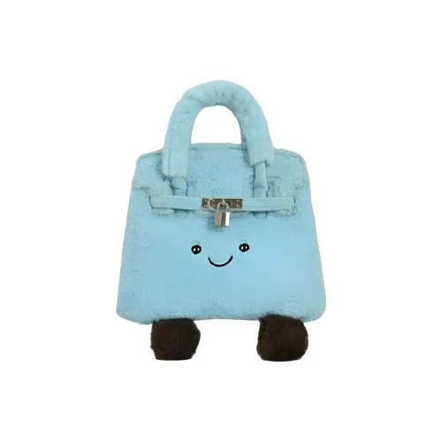 BEGOOER Плюшевый рюкзак женский синий