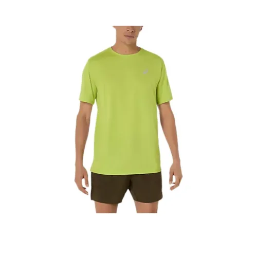 Asics Неоново-желтый Зеленый Мужские Футболки