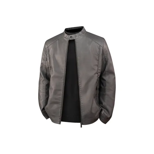 27DESHENGHUO Кожаная куртка мужская