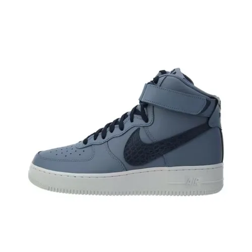 Nike Air Force 1 Амортизация Износостойкие Высокие Кроссовки для скейтбординга Мужские Синие