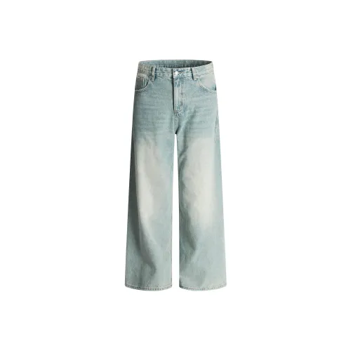NewJnxs Бирюзовые Унисекс Джинсы