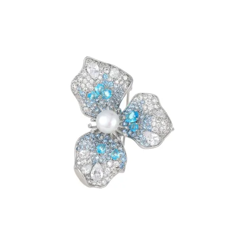 Фиолетовый пресноводный жемчуг броши женские