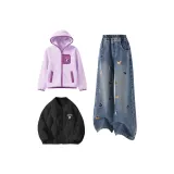 [Утолщенный и с флисовой подкладкой] Силикон Eyelid K Фиолетовый + Однотонный Джинсовый Синий + Силикон Eyelid K Черный