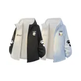 Пара Пуховые Куртки Комплекты Одежды [Черная Кошка + Синяя Лунный Свет Кошка]