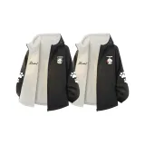 Пара Пуховые Куртки Комплекты [Черный Синий Кошка + Черный Розовый Кошка]