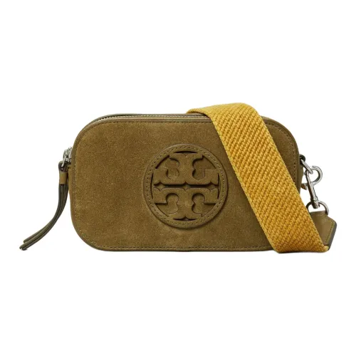 Tory Burch Замша Плечевая Сумка Мини Женская Темно-Оливковая