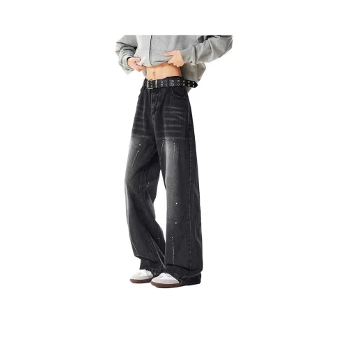 BLACK AT Черные Унисекс Джинсы