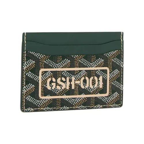 GOYARD Saint Sulpice Холст и Кожаный Картхолдер Унисекс Темно-Зеленый