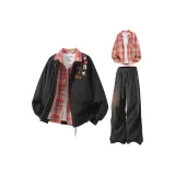 Янтарный Черный+Красный Рубашка+Черные Штаны