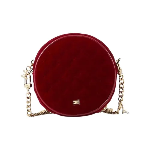 Elisabetta Franchi Вельвет Сумка через плечо Мини Женская Красная