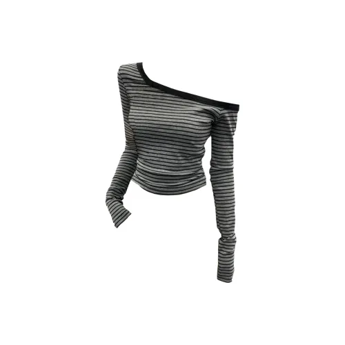 NOME Серый и Черный Полосы Женские Майки под Одежду