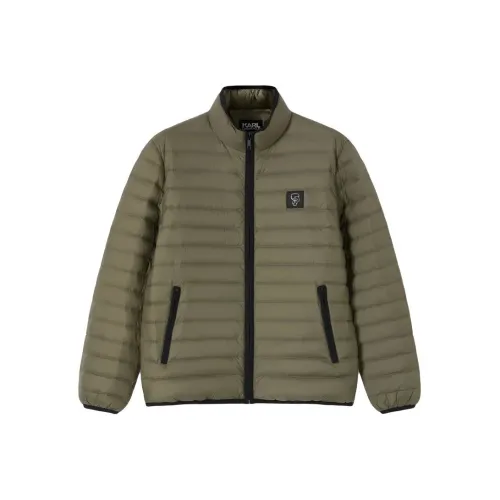 Karl Lagerfeld Пуховик Мужской Армейский Зеленый