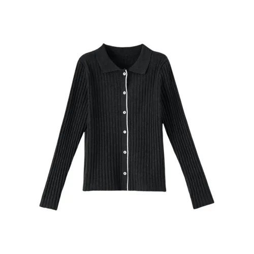 Late White Трикотажная ткань Кардиган Женские