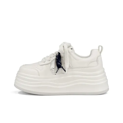 ZSBELLA Высота Увеличивающие Устойчивые к Износу Противоскользящие Низкие Кроссовки для Скейтбординга Женские Белые