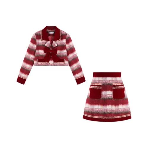 DITB Красный Женский Комплект с Юбкой