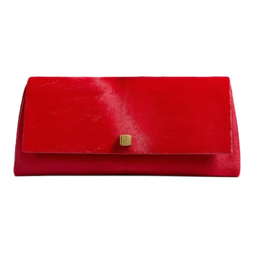 KHAITE Audrey Телячья кожа Клатч Женские RUBY RED