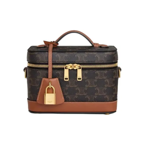 CELINE Triomphe Холст Сумка Женская Коричневая