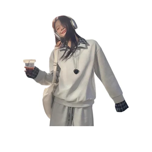 CARE NOTE Серый Женский Свитшот