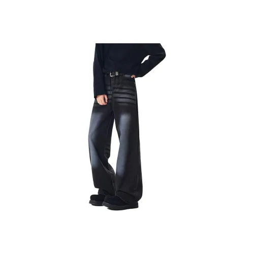 BLACK AT Унисекс Джинсы