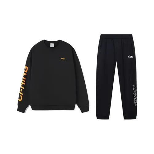 Лайнер Повседневная Спортивная Одежда Унисекс Черный + Черный