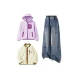 [Thickened и с флисовой подкладкой] Силикон Di-Lift K Фиолетовый + Однотонный Джинсовый Синий + Силикон Di-Lift K Экрю