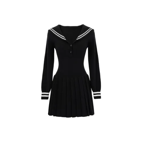 RICH IN CHEESE Длинное платье с длинными рукавами женское