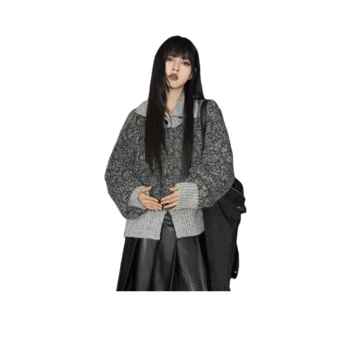 YOUSEKOO Темно-серый Женский Трикотаж