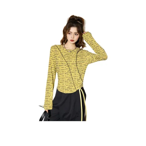 FAWENXIANGZI Фруктовый зеленый Женские короткие топы