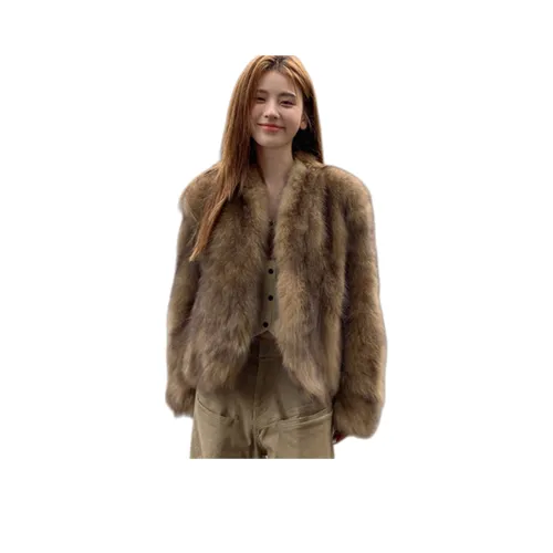ZEKIKO STUDIO Коричневый Женские Меховые изделия
