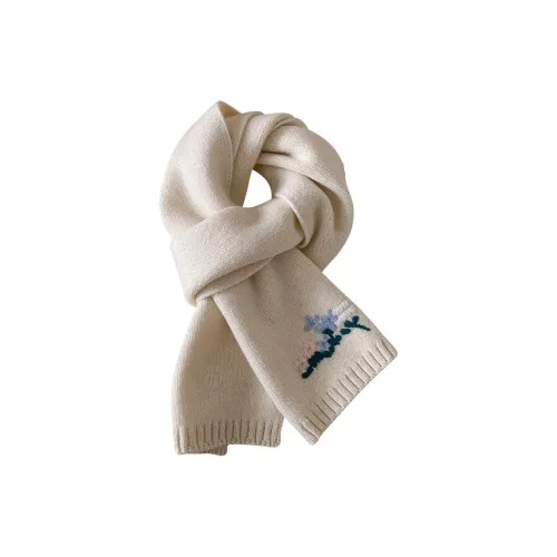 NOMK Полиэстер Трикотаж Шарфы Унисекс Экрю Красный Темно-Серый Небесно-Синий Кофейный Светло-Серый Черный Травяной Зеленый