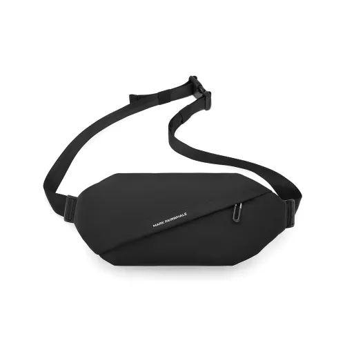 FAIRWHALE Сумка через плечо из синтетической кожи унисекс чисто черный серый черный