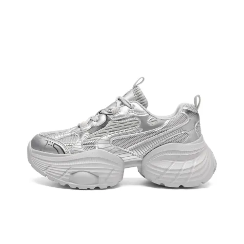 ZHR Амортизация Износостойкие Низкие Топ Кроссовки с Толстой Подошвой Женские