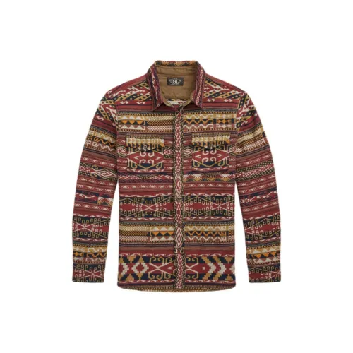 Double RL Red Men's Shirts Двойной RL Красные Мужские Рубашки