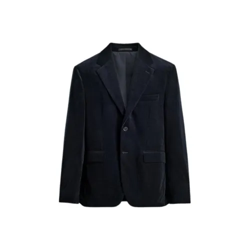 ZARA Морской синий Мужские Деловые костюмы