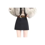 Черная шерстяная юбка