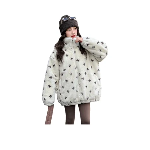 MUQINGQING Экрю Флисовая подкладка Школьный возраст Топы