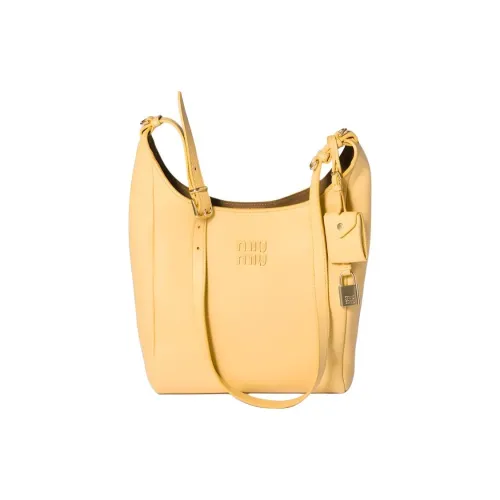 MIU MIU Телячья кожа Сумка через плечо Женская Ginnesta Желтая